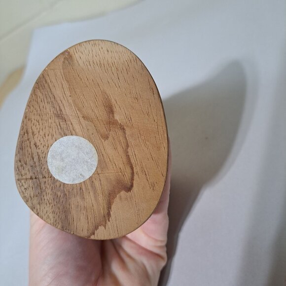 Hand Carved Wood Owl Figurine Intricate Carved Glossy Finish Folk Art Decor - Picture 7 of 10